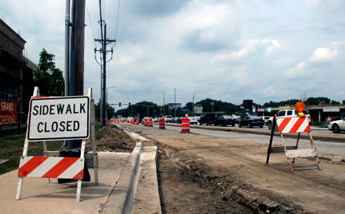 Sidewalk closed