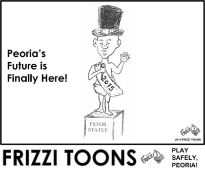 PEORIAN FRIZZITOONS HAPPYNEWSTATUE