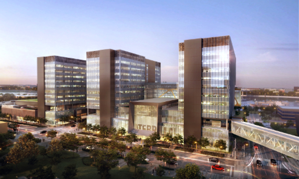 Aerial view from the east of the Headquarters Campus