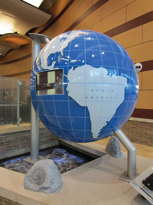 Globe-in-new-terminal-at-airport